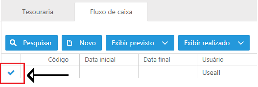 Fluxo de caixa - processar